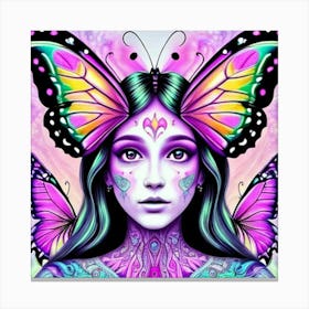 Butterfly Girl Canvas Print