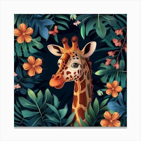 Jungle Giraffe (5) Canvas Print