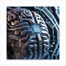 Artificial Intelligence In The Brain Canvas Print