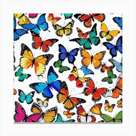 Colorful Butterflies 16 Canvas Print