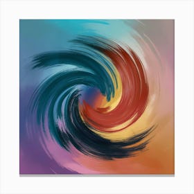 Abstract Swirl Painting Canvas Print