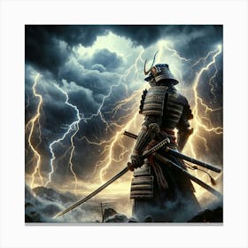 Samurai Storm Canvas Print