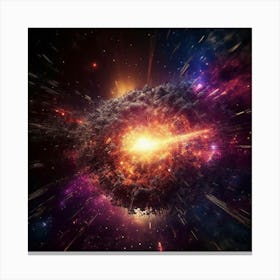 Explosion In Space Canvas Print