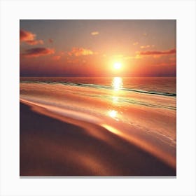 Sunset On The Beach 402 Canvas Print