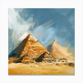 A Pyramids Of Giza Expressive Strokes Illustrati 1719990950 3 Canvas Print