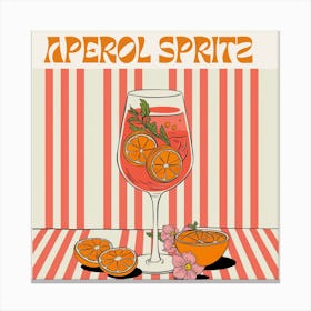 Aperol Spritz retro Style Canvas Print