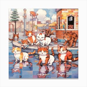 Cats In The City Canvas Print