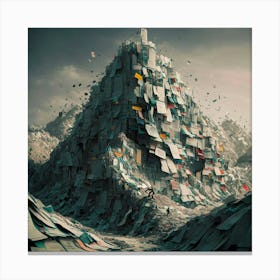 Mountain Of Paper Canvas Print