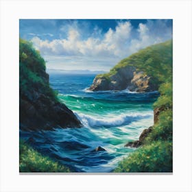 Cliffs And Waves Canvas Print