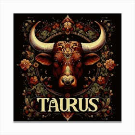 Taurus Zodiac Sign, Earth Element, The Bull Canvas Print