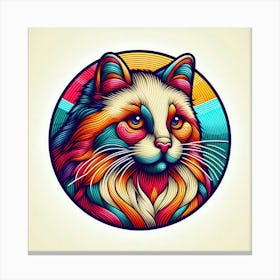 Psychedelic Cat Canvas Print