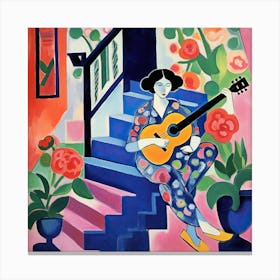 The Musician 2 Matisse Style Canvas Print