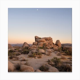 Desert Rocks Sunset Canvas Print