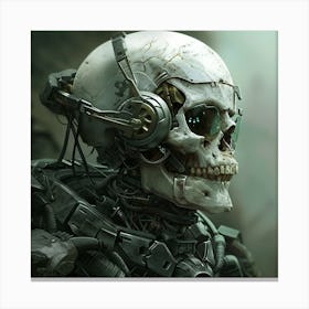 Robot Skull Canvas Print
