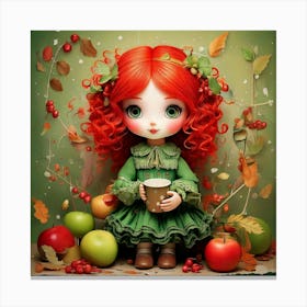 Little Red Haired Girl Canvas Print