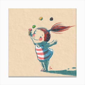 Windy Happiness Canvas Print