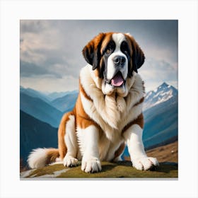 St Bernard Dog 32 Canvas Print