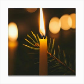 Candle Xmas Canvas Print