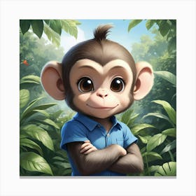 Smart Monkey Canvas Print