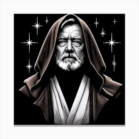 Obi Wan Kenobi Star Wars Dot Art Print Canvas Print