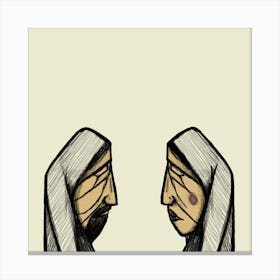 Jesus And Mary Canvas Print