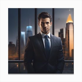 Portrait Of A Businessman Canvas Print