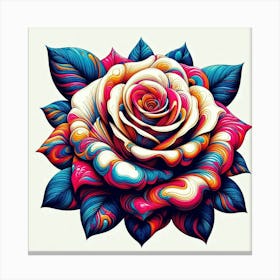 Psychedelic Rose Canvas Print