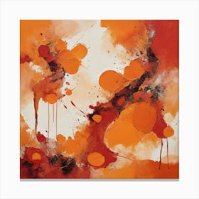 Abstract Orange Painting art print 1 Canvas Print