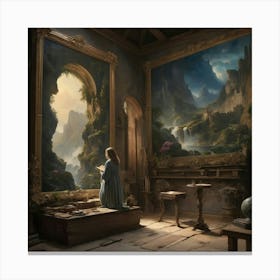 Beauty And The Beast art print paintings Canvas Print