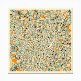 Munich Map Canvas Print