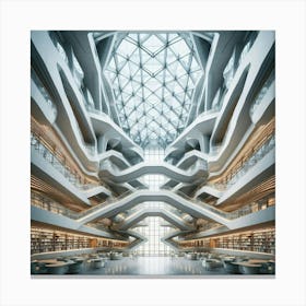 Library At The University Of Shanghai Canvas Print