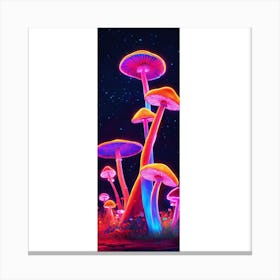 Mushrooms In The Night Sky Canvas Print