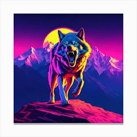 Wolf running Canvas Print
