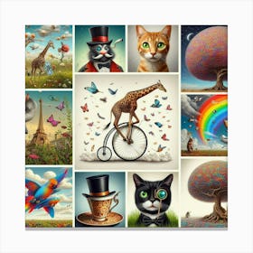 Collection Of Animals Canvas Print