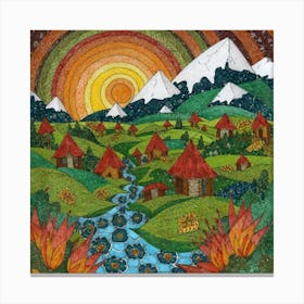 Small mountain village 27 Canvas Print