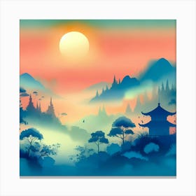 Chinese Landscape 10 Canvas Print