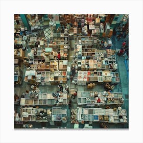 Stockcake Bustling Marketplace Aerial 1719975014 Canvas Print