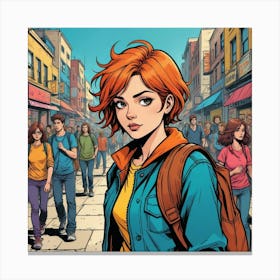 Comic Style Vector Hand Drawn Youth Day Concept Gr 2 Canvas Print