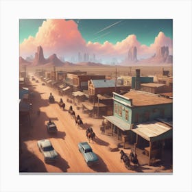 Western Town 8 Canvas Print