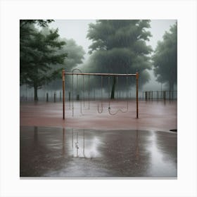 Wet Playground Canvas Print