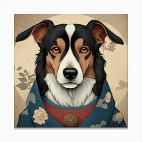 Dog In Kimono Canvas Print