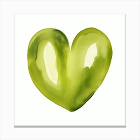 Green Heart Canvas Print