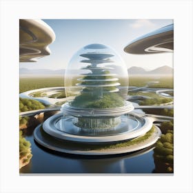 Futuristic City 271 Canvas Print