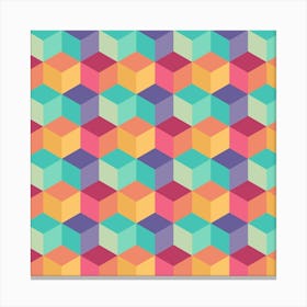 Retro Rainbow Pattern 02 Canvas Print