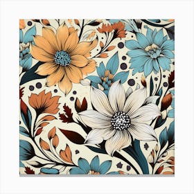 Floral Wallpaper 4 Canvas Print