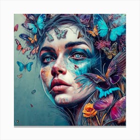 Butterfly Girl Canvas Print