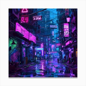 Neon City 8 Canvas Print