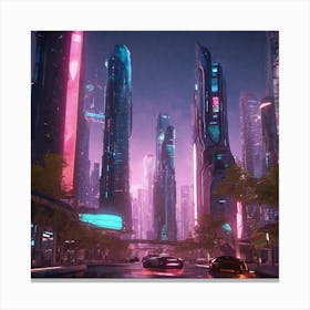 Futuristic Cityscape 181 Canvas Print