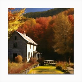 Old House In The Fall Canvas Print