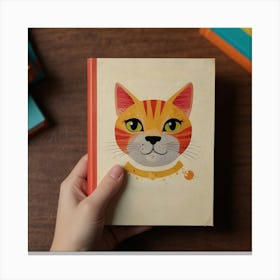 Cat On A Book Canvas Print